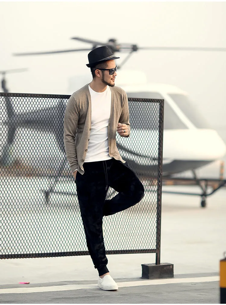 Men's Spring Thin Woolen Knitted Slim Cardigan