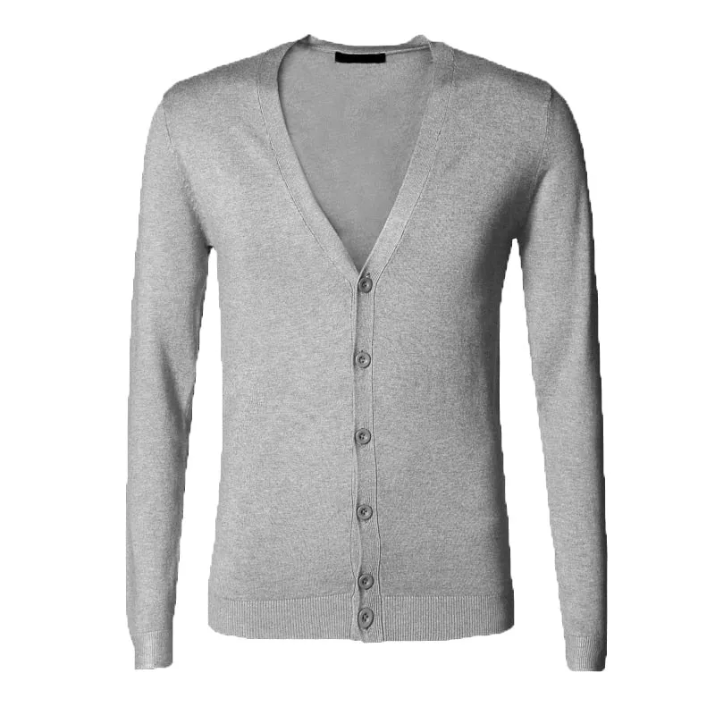 Men's Spring Thin Woolen Knitted Slim Cardigan