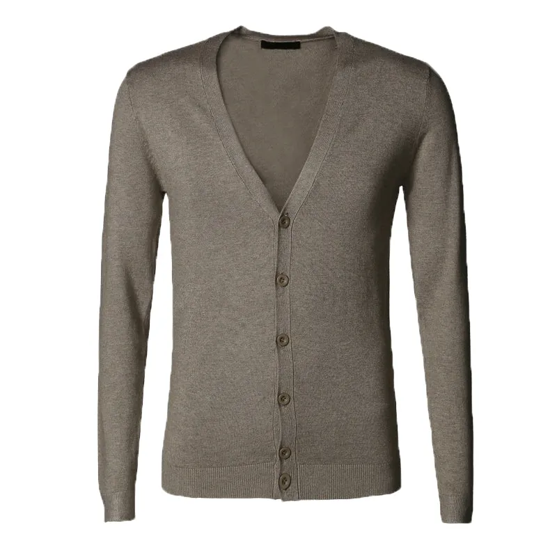 Men's Spring Thin Woolen Knitted Slim Cardigan
