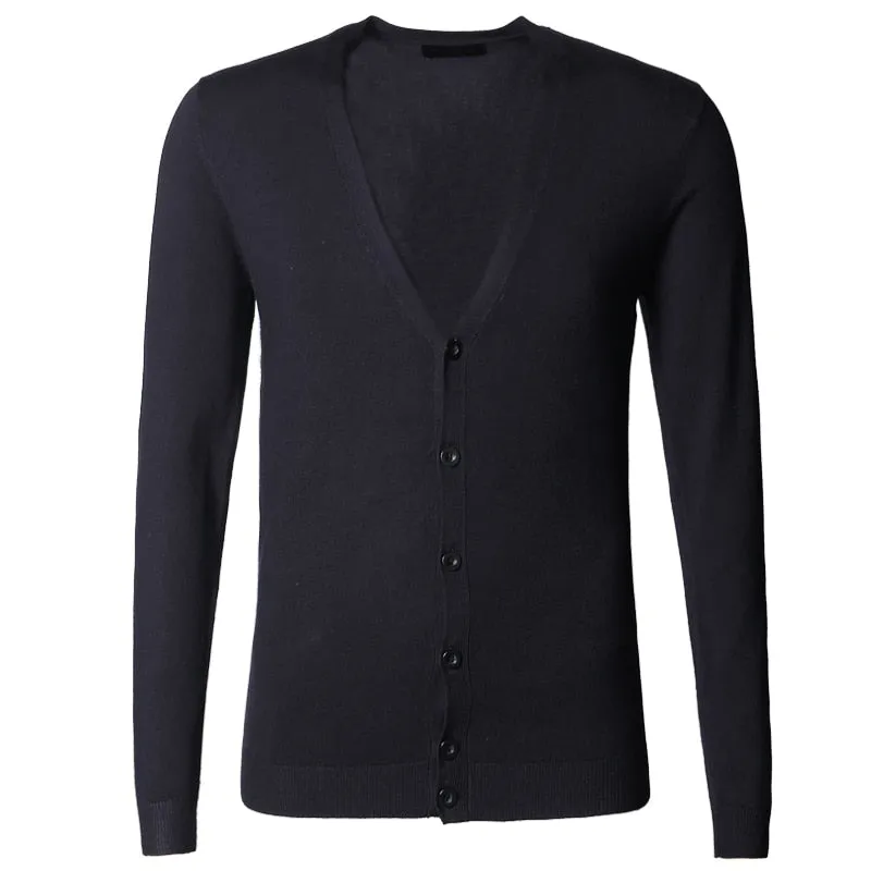 Men's Spring Thin Woolen Knitted Slim Cardigan
