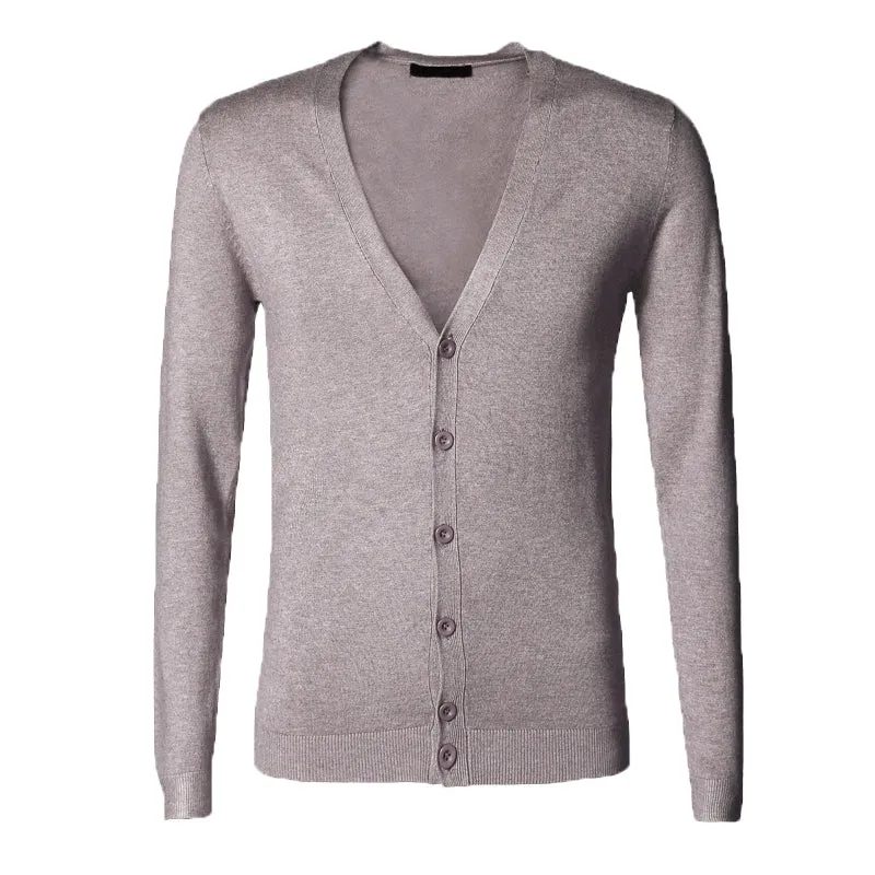 Men's Spring Thin Woolen Knitted Slim Cardigan