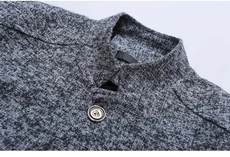 Men's Spring/Autumn Business Slim Fit Blazer With Stand Collar