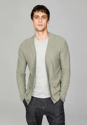 Men's Spring/Autumn Cotton Slim Fit Cardigan With Pockets