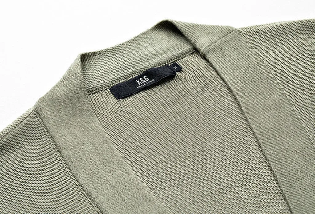 Men's Spring/Autumn Cotton Slim Fit Cardigan With Pockets