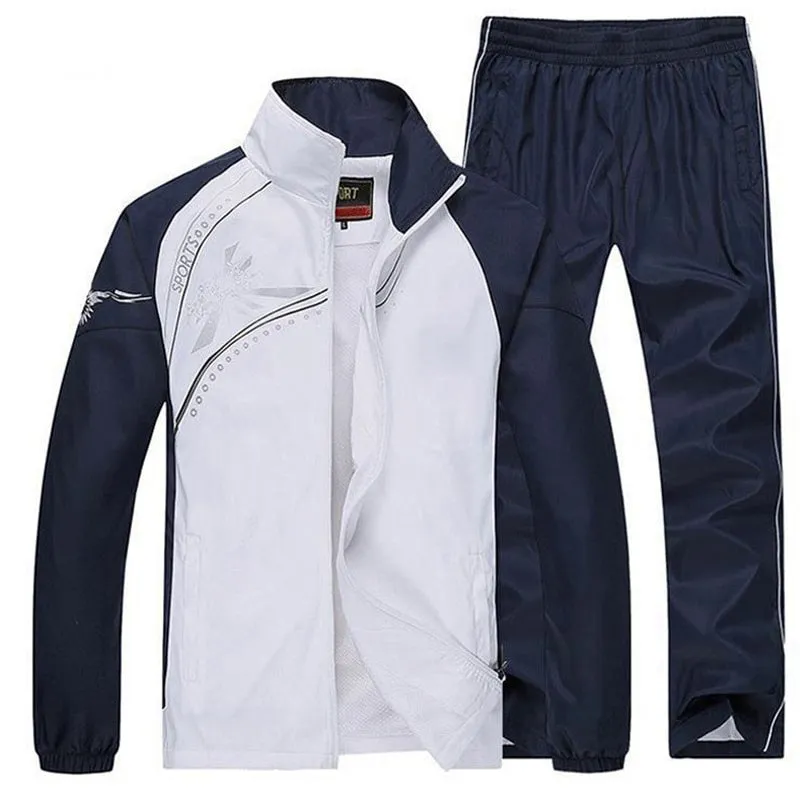Men's Spring/Autumn Printed Tracksuit | Plus Size