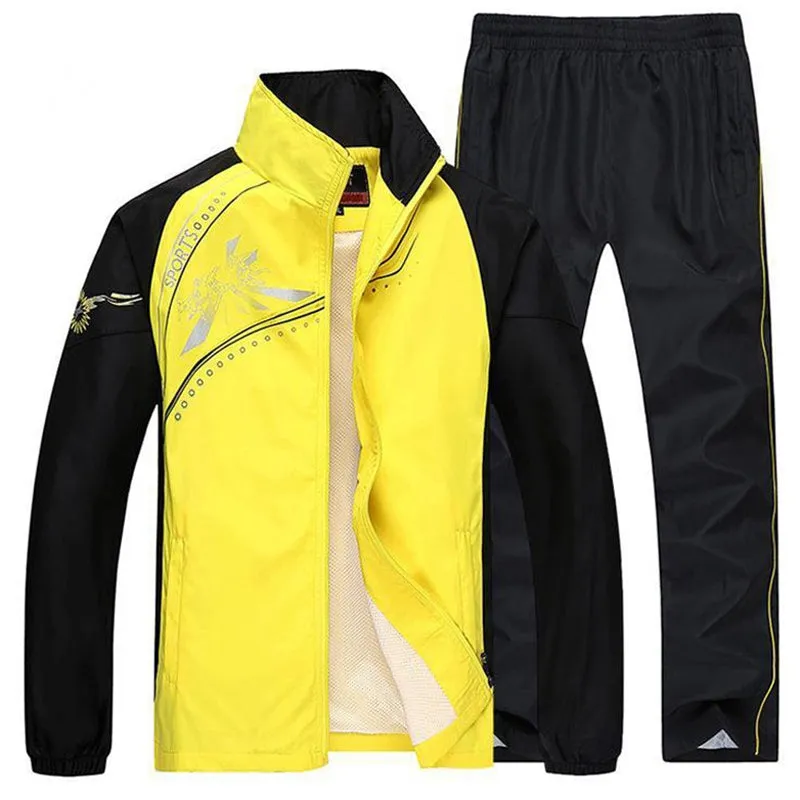 Men's Spring/Autumn Printed Tracksuit | Plus Size