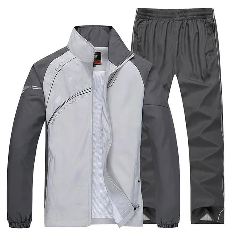 Men's Spring/Autumn Printed Tracksuit | Plus Size