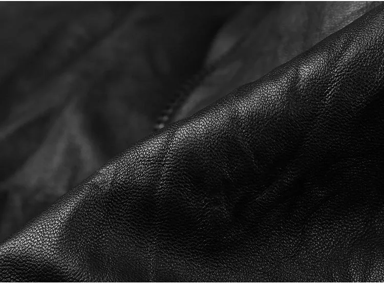 Men's Spring/Autumn Retro Genuine Leather Zippered Slim Jacket With Stand Collar