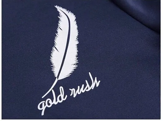 Men's Spring/Autumn Tracksuit With Bird Feather Print
