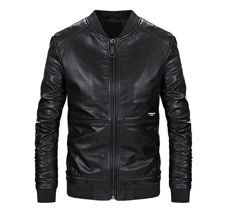 Men's Spring/Autumn Windproof PU Leather Rider Jacket | Men's Bomber