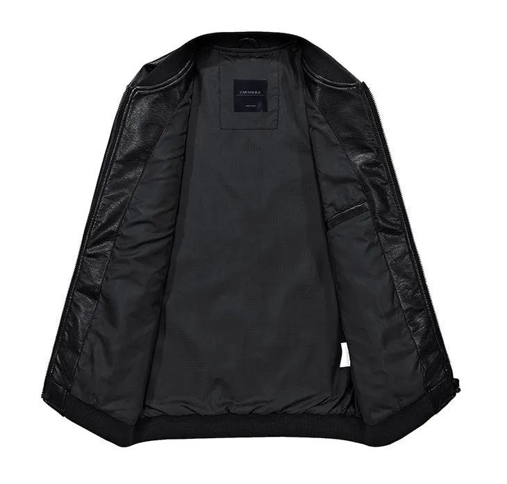 Men's Spring/Autumn Windproof PU Leather Rider Jacket | Men's Bomber