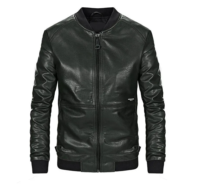 Men's Spring/Autumn Windproof PU Leather Rider Jacket | Men's Bomber