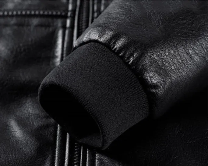 Men's Spring/Autumn Windproof PU Leather Rider Jacket | Men's Bomber