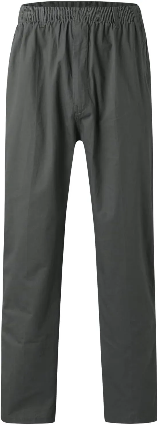 Mens Straight Sweatpants Plus Size Elastic Waist Casual Trousers Baggy Lounge Cotton Overall Track Pants Workwear