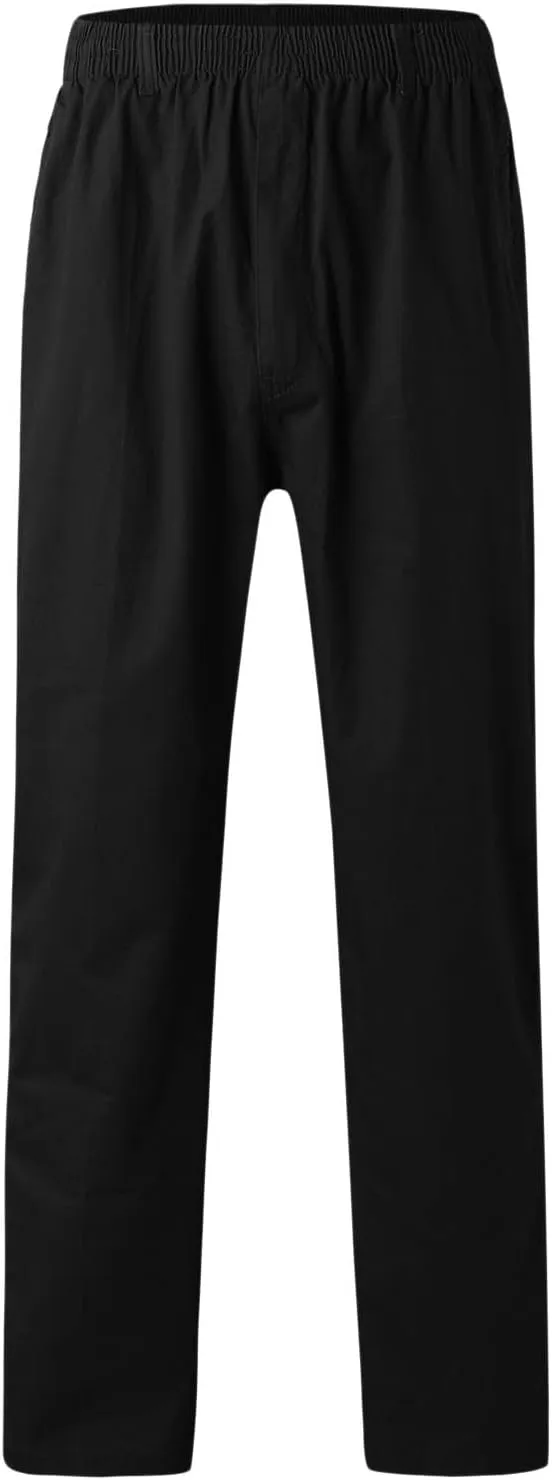 Mens Straight Sweatpants Plus Size Elastic Waist Casual Trousers Baggy Lounge Cotton Overall Track Pants Workwear