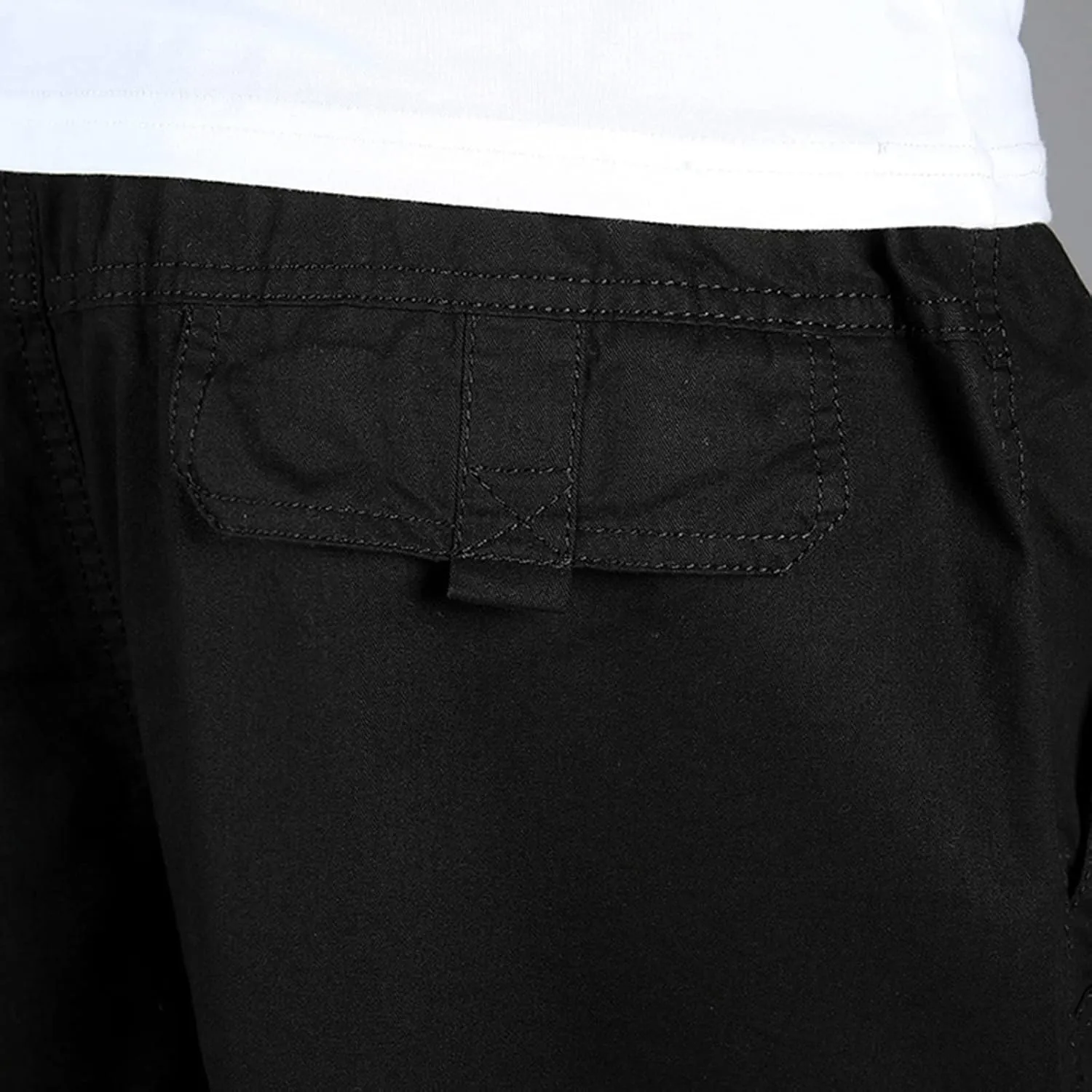 Mens Straight Sweatpants Plus Size Elastic Waist Casual Trousers Baggy Lounge Cotton Overall Track Pants Workwear