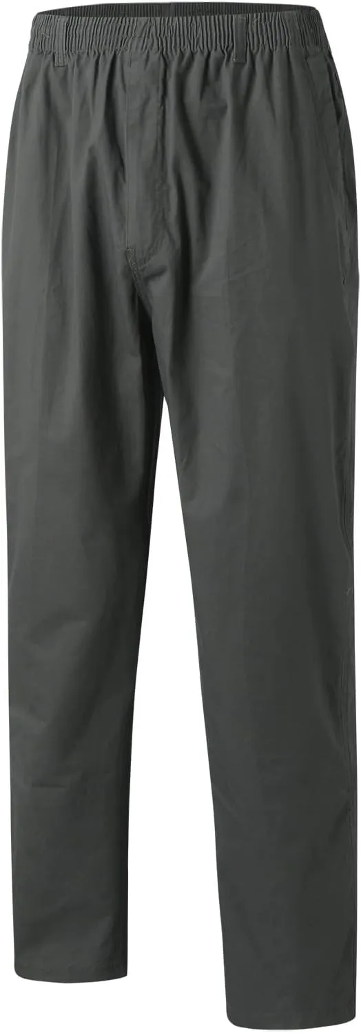 Mens Straight Sweatpants Plus Size Elastic Waist Casual Trousers Baggy Lounge Cotton Overall Track Pants Workwear
