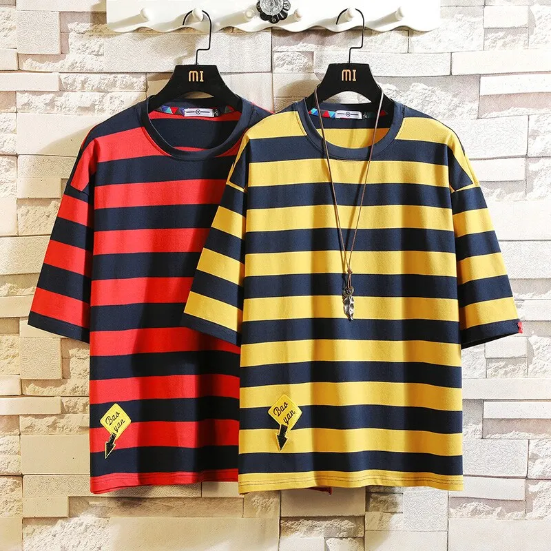 Men's Striped Summer Lightweight T-Shirt