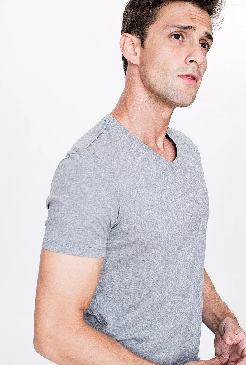 Men's Summer Casual Basic V-Neck T-Shirt