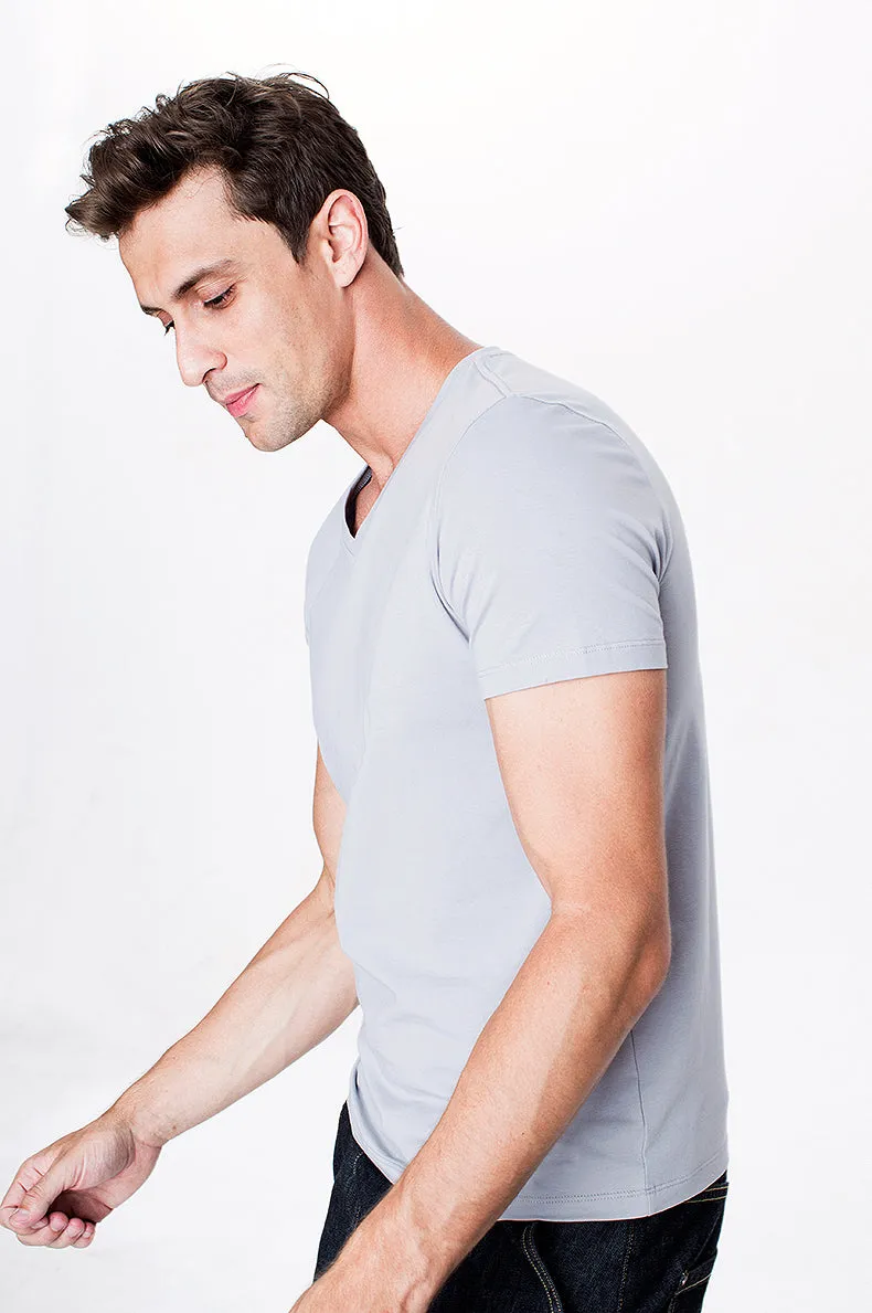Men's Summer Casual Basic V-Neck T-Shirt