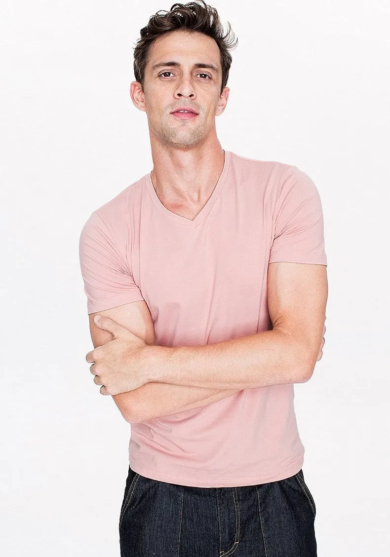 Men's Summer Casual Basic V-Neck T-Shirt