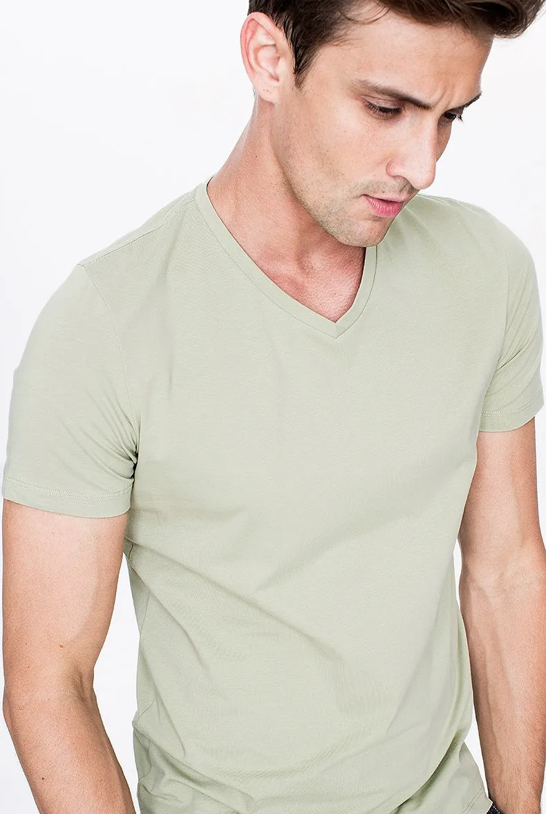 Men's Summer Casual Basic V-Neck T-Shirt