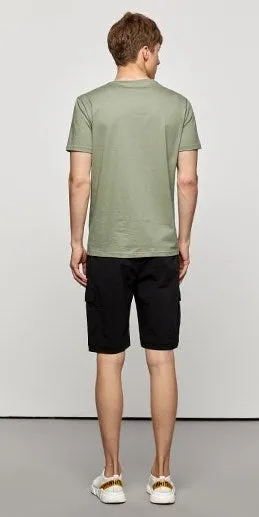 Men's Summer Cotton Patchwork Short-Sleeved T-Shirt