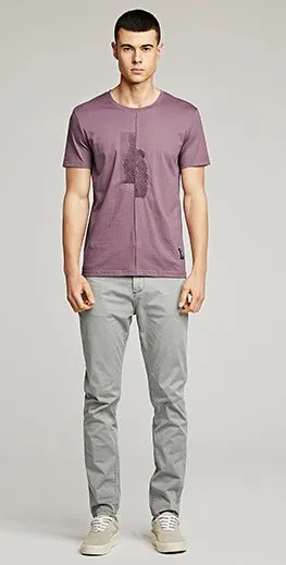 Men's Summer Cotton Patchwork Short-Sleeved T-Shirt