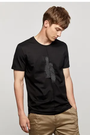 Men's Summer Cotton Patchwork Short-Sleeved T-Shirt