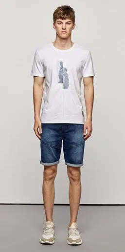 Men's Summer Cotton Patchwork Short-Sleeved T-Shirt