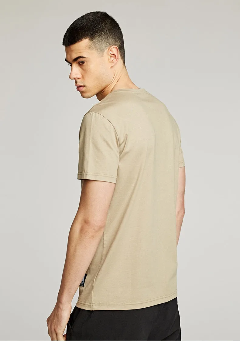 Men's Summer Cotton Patchwork Short-Sleeved T-Shirt