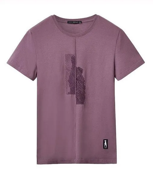 Men's Summer Cotton Patchwork Short-Sleeved T-Shirt