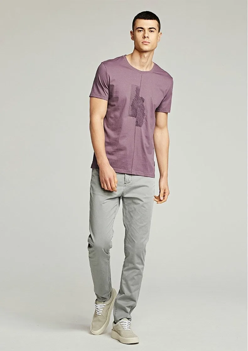 Men's Summer Cotton Patchwork Short-Sleeved T-Shirt