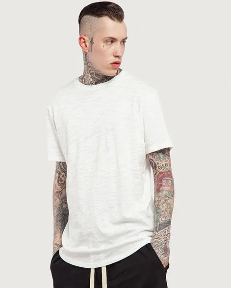 Men's Summer Elongated Plain Cotton T-Shirt