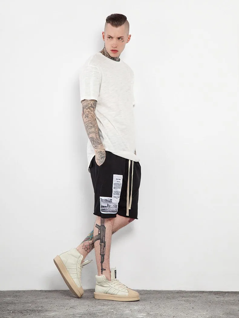 Men's Summer Elongated Plain Cotton T-Shirt
