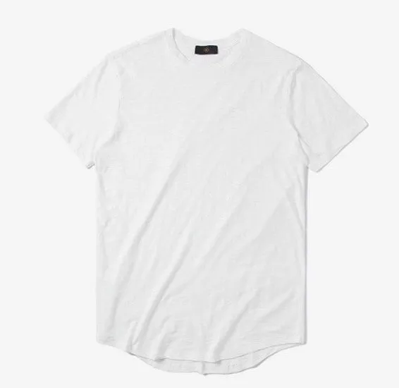 Men's Summer Elongated Plain Cotton T-Shirt