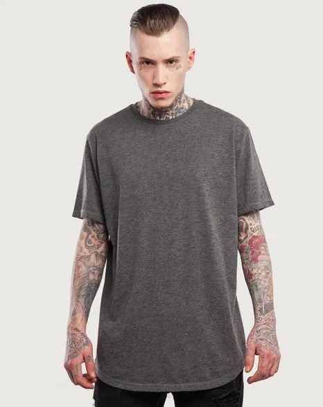 Men's Summer Elongated Plain Cotton T-Shirt