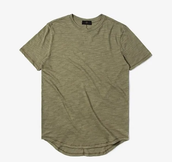 Men's Summer Elongated Plain Cotton T-Shirt