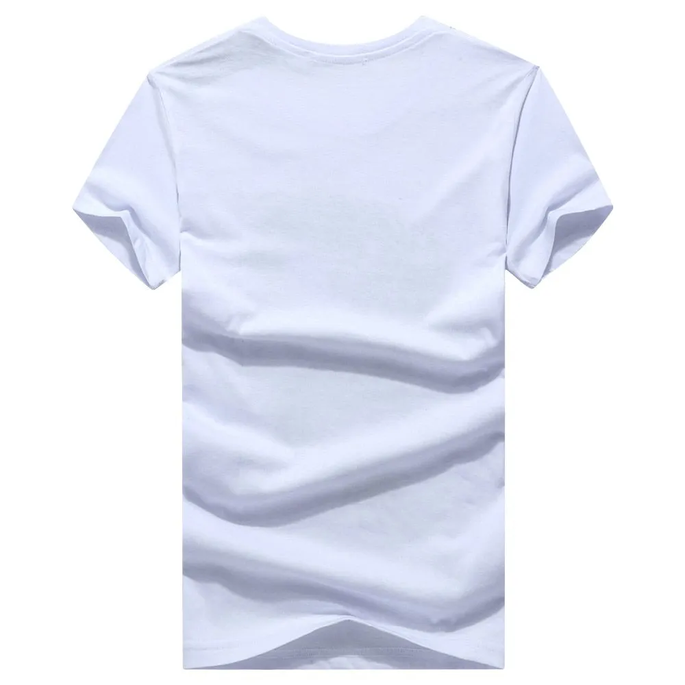 Men's Summer O-Neck Short-Sleeved T-Shirt With Printed Dragon