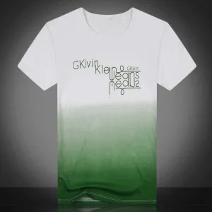 Men's Summer O-Neck T-Shirt In Gradient Color