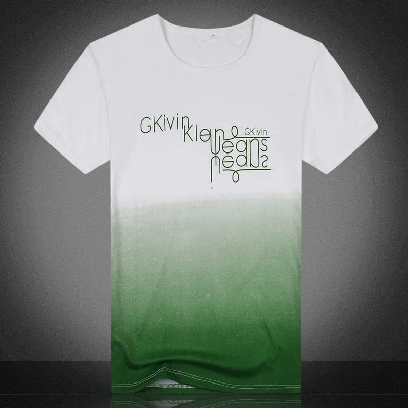 Men's Summer O-Neck T-Shirt In Gradient Color