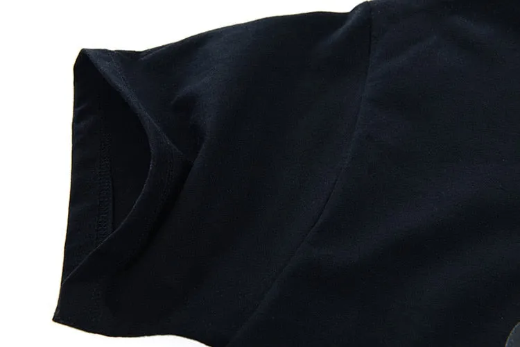 Men's Summer Short-Sleeved T-Shirt With Printed Wolf