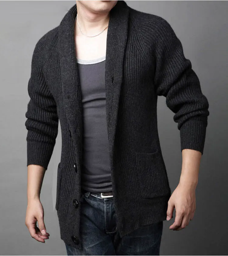 Men's Winter Casual Single-Breasted Knitted Cardigan
