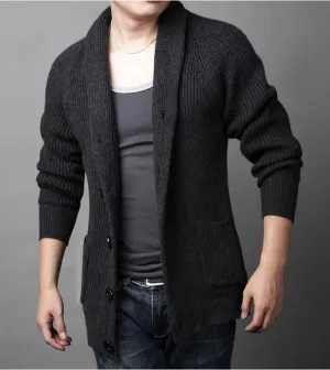 Men's Winter Casual Single-Breasted Knitted Cardigan