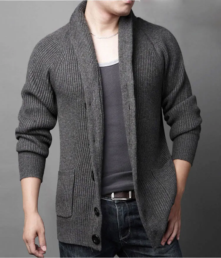Men's Winter Casual Single-Breasted Knitted Cardigan