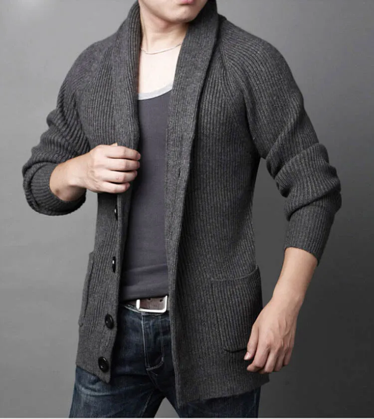 Men's Winter Casual Single-Breasted Knitted Cardigan