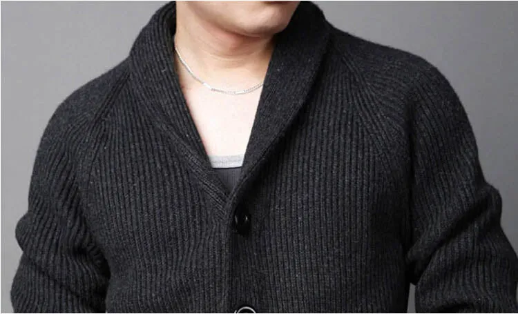 Men's Winter Casual Single-Breasted Knitted Cardigan