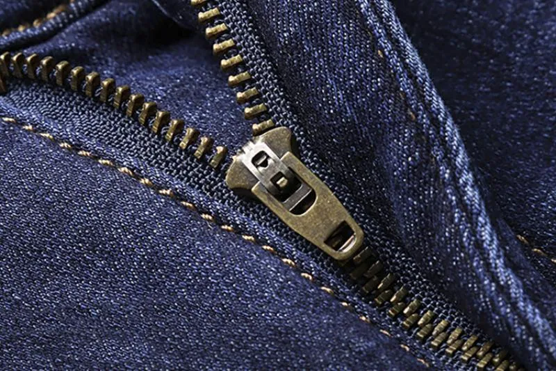 Men's Winter Casual Thick Fleece Jeans | Plus Size