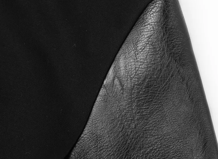 Men's Winter European Style Black Leather Jacket
