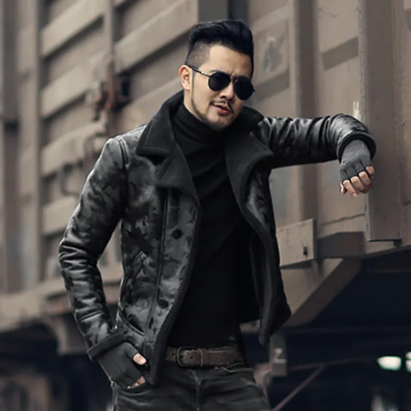 Men's Winter Faux Leather Jacket